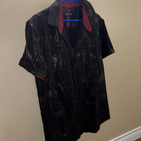 Chuxx Black Shirt with Red Accents - Picture 1 of 6